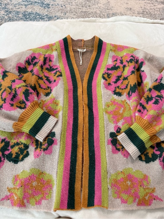 JODIFL Sweaters - Jodifl Cardigan Sweater Size Large Pink Flowers D94